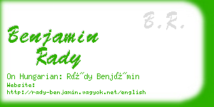 benjamin rady business card